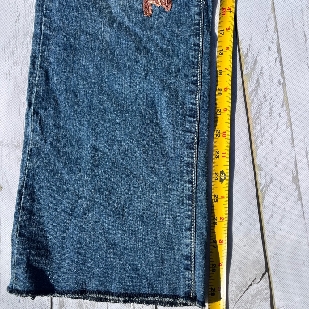 V Christina sequin Embellished Blue Flare Jeans size 15 - Picture 10 of 12